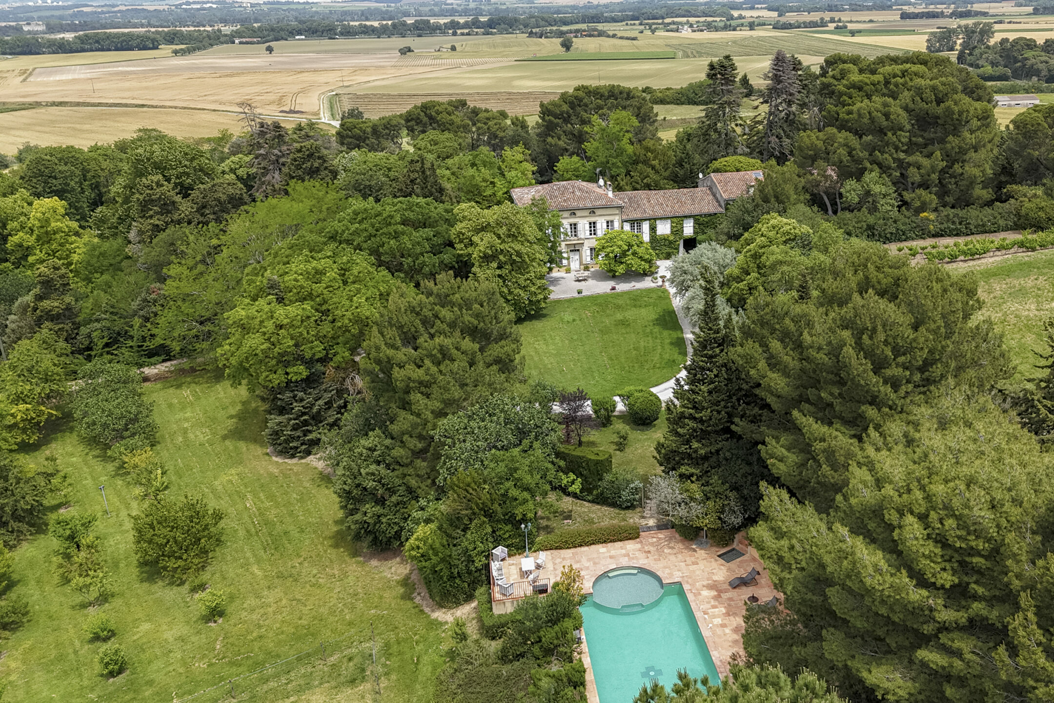 Vu par drone sur le domaine de Toureille dans l'Aude. Photo : PhotoDag