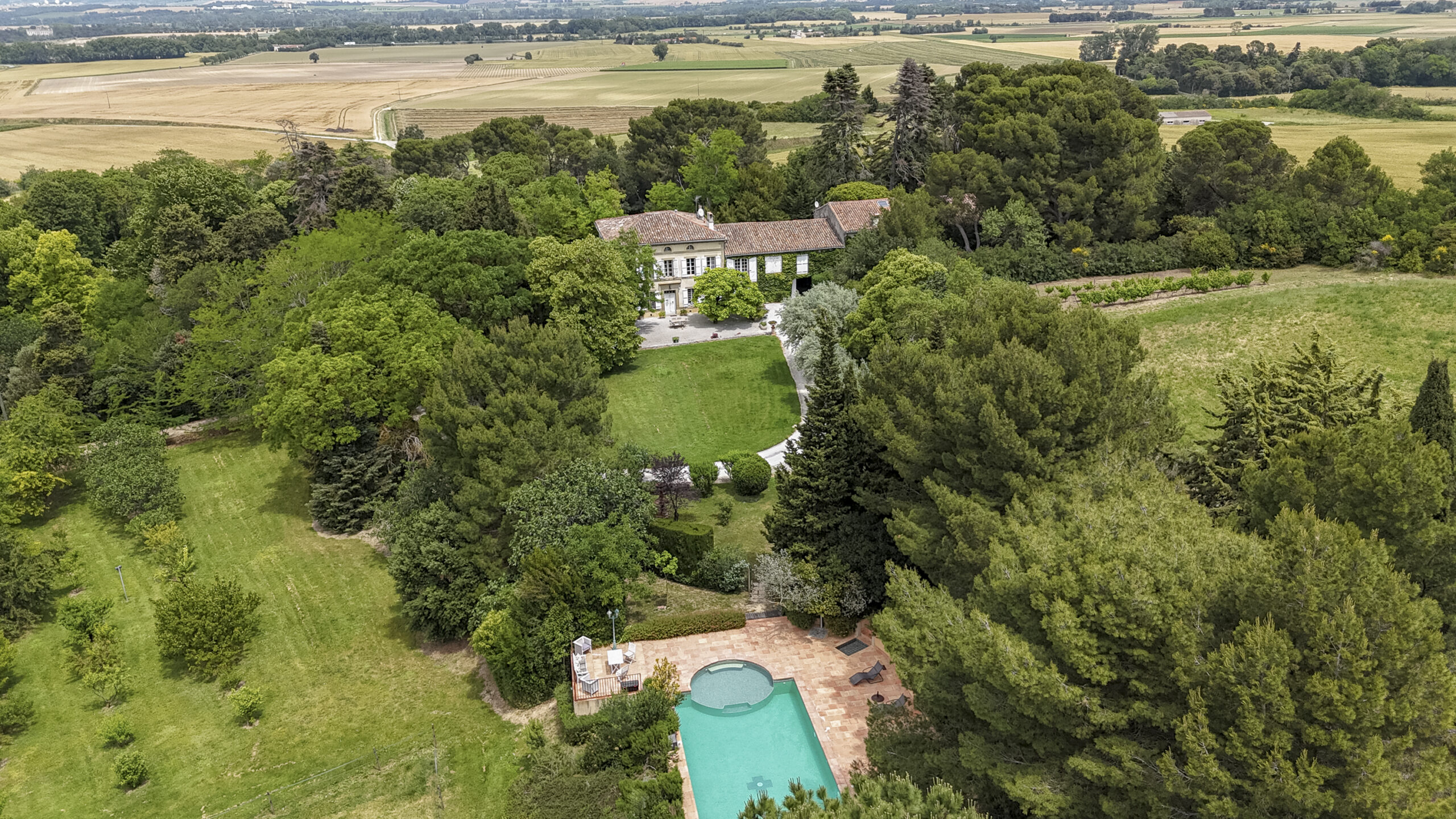 Vu par drone sur le domaine de Toureille dans l'Aude. Photo : PhotoDag