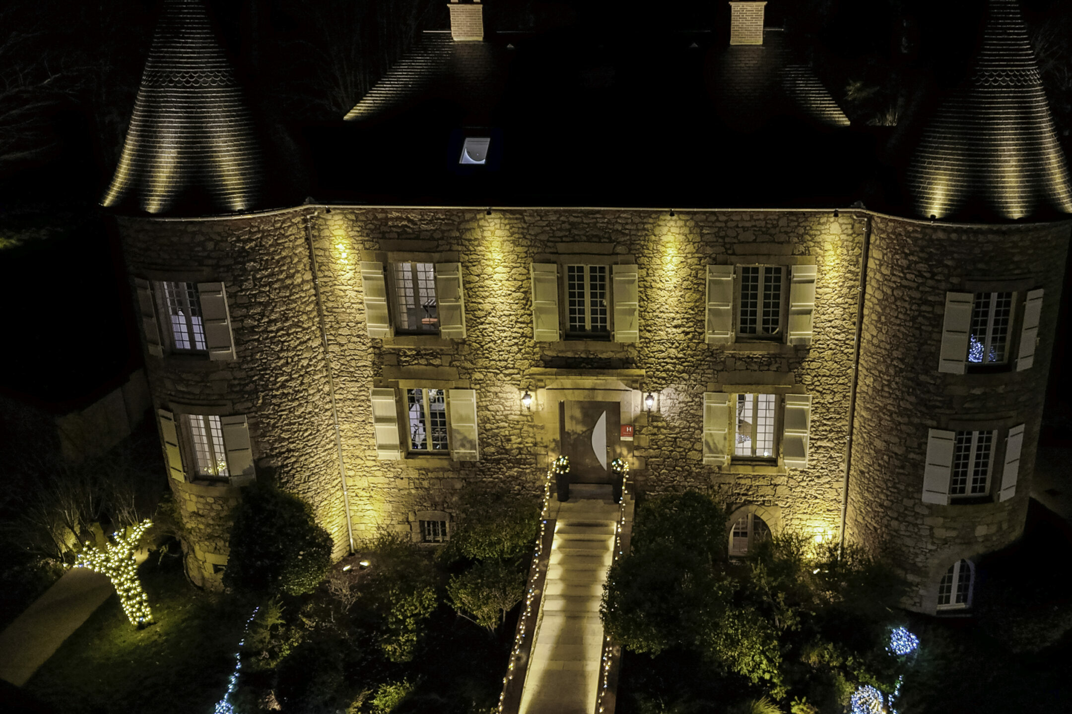 Château vu de drone et de nuit photographié par PhotDag